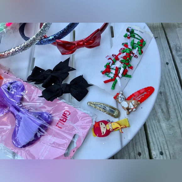 Lot GYMBOREE HARAJUKU HaIr Barrett Headbands Clips Purple Fake Hair Piece - Picture 3 of 10